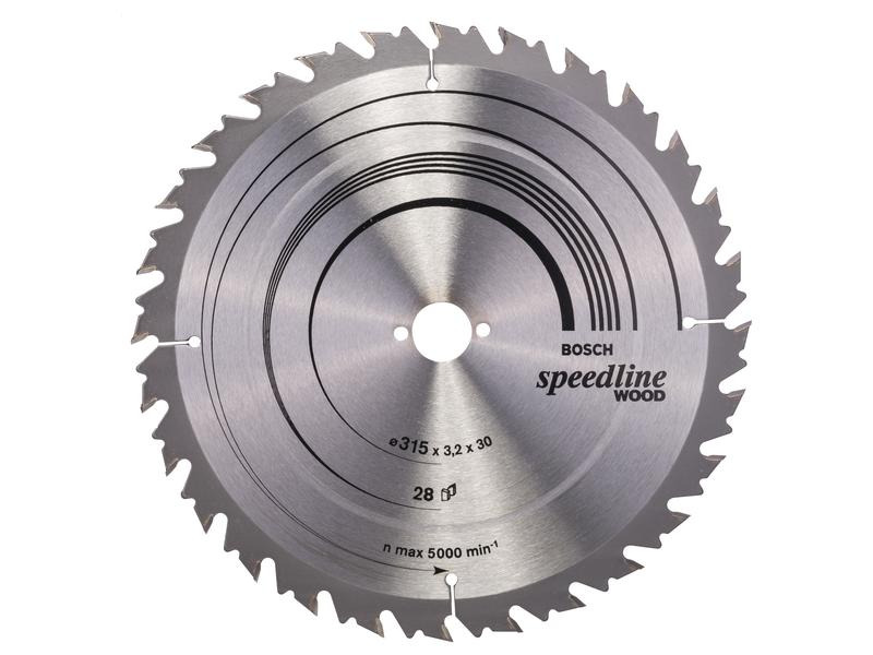 Bosch Professional Kreissägeblatt Speedline Wood, 315 x 30 x 3.2 mm, Z 28