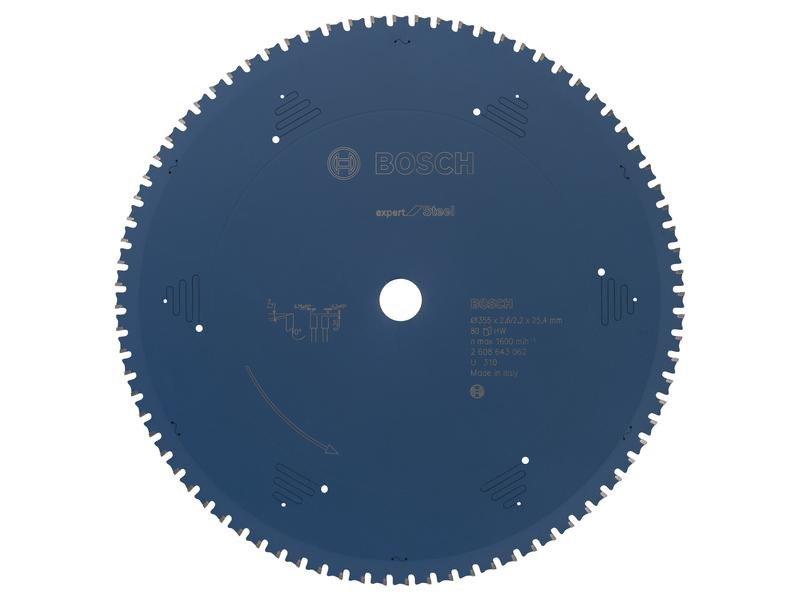 Bosch Professional Kreissägeblatt Expert for Steel 355 x 25.4 x 2.6 mm, Z 80