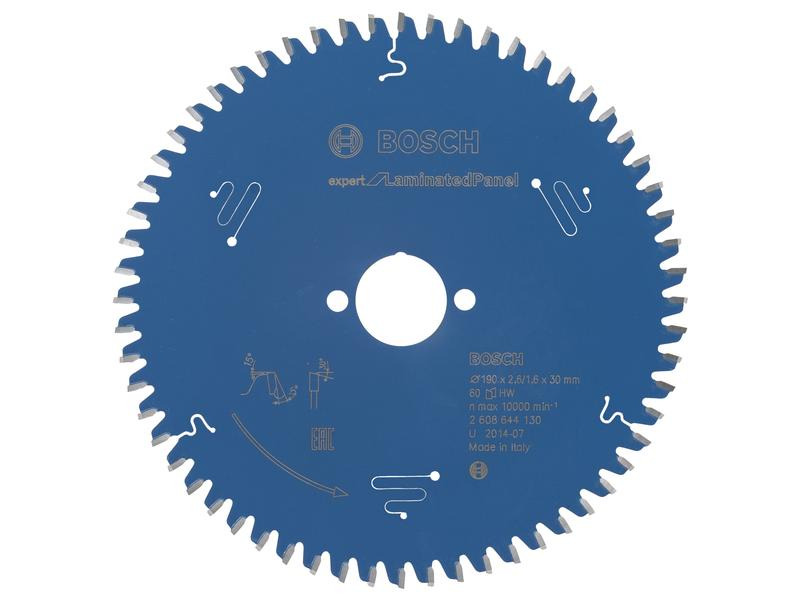 Bosch Professional Kreissägeblatt Expert Laminated Panel 190 x 30 x 2.6 mm, Z60