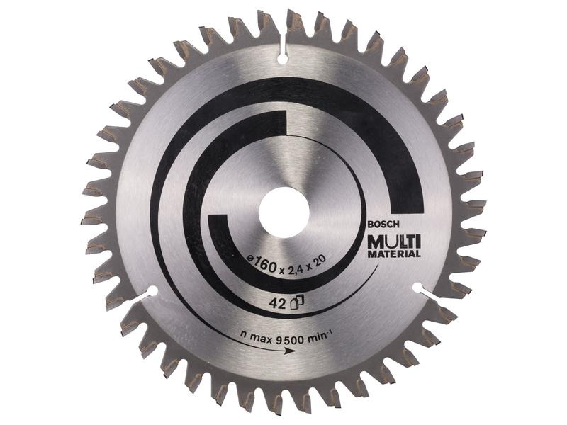 Bosch Professional Kreissägeblatt Multi Material, 160 x 20 x 2.4 mm, Z 42