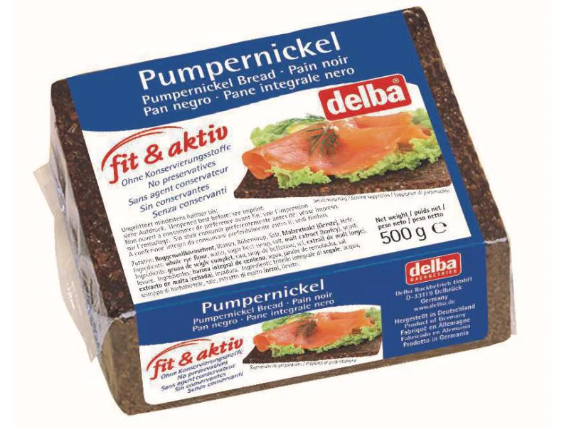 Delba Fit &amp; Aktiv Pumpernickel 500 g