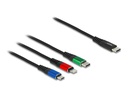 Delock USB-Ladekabel USB C - Lightning/Micro-USB B/USB C 1 m