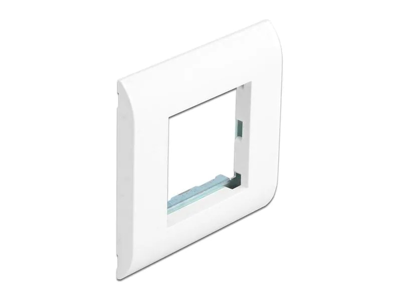 Delock Easy 45 Modulträger mit Abdeckrahmen 80 x 80 mm, Weiss