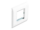 Delock Easy 45 Modulträger mit Abdeckrahmen 80 x 80 mm, Weiss