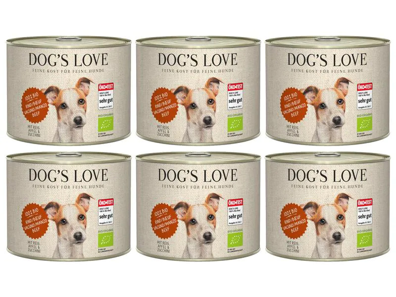 Dog's Love Nassfutter BIO Adult Rind, 6 x 200 g
