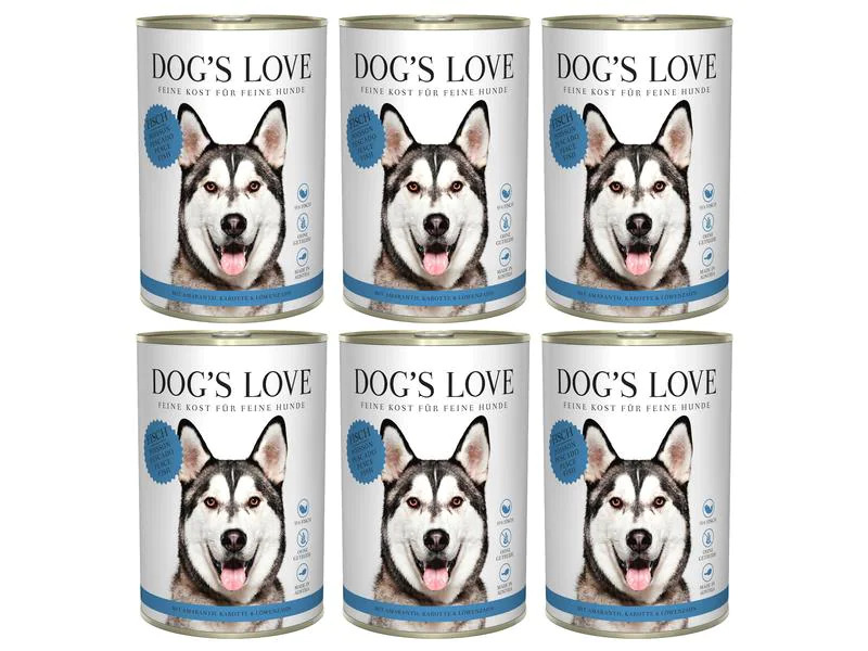 Dog's Love Nassfutter Adult Fisch, 6 x 400 g