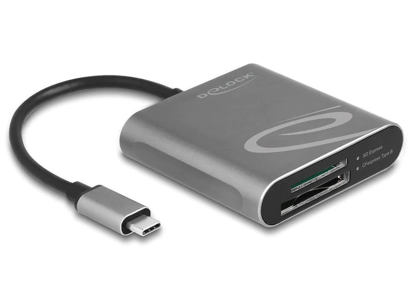 Delock Card Reader Extern 91000 USB Typ-C für SD Express/CFexpress