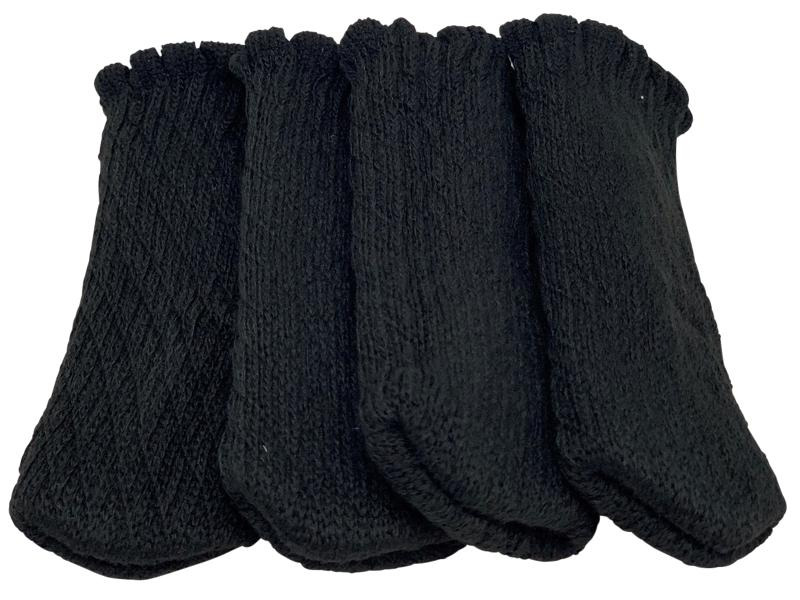 Dameco Bodenschoner Uni 4er Set, Schwarz