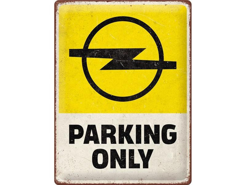 Nostalgic Art Schild Opel Parking only 30 x 40 cm, Metall