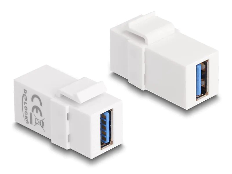 Delock Keystone-Modul USB 3.0 A Weiss