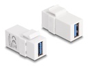 Delock Keystone-Modul USB 3.0 A Weiss