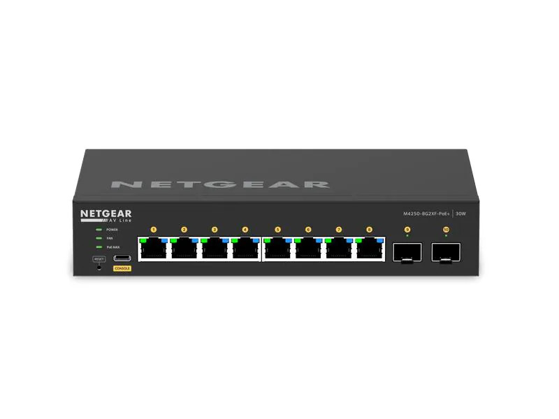 Netgear PoE+ Switch M4250-8G2XF-PoE+ 10 Port