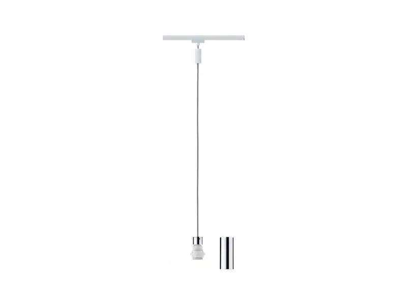 Paulmann Pendelleuchte Urail 2Easy Basic, 1 x E27, 20 W, Weiss/ Chrom