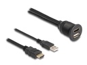 Delock USB 2.0-Verlängerungskabel HDMI/USB A - HDMI/USB A 1 m