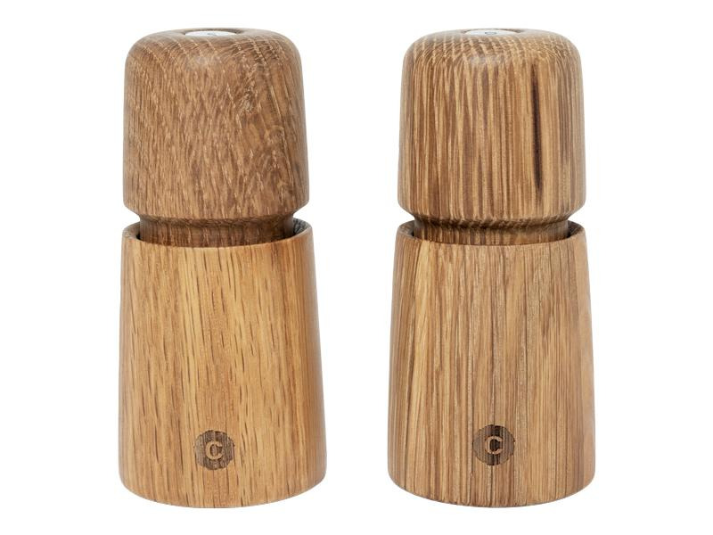 Crush Grind Salz- und Pfeffermühle Stockholm 2er Set, 11 cm, Hellbraun