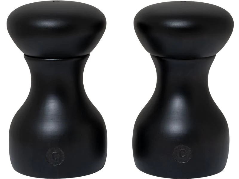 Crush Grind Salz- und Pfeffermühle Lyon 2er Set, 9.6 cm, Schwarz