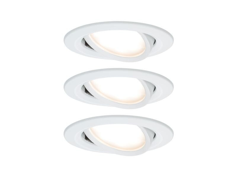 Paulmann Einbauspot Nova Coin 3-Stepdim Set, 3 x 6 W, 2700 K, Weiss