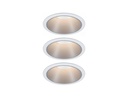 Paulmann Einbauspot Cole Coin 3-Stepdim Set, 18W,2700K,Weiss/Silber