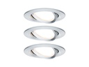Paulmann Einbauspot Nova Coin 3-Stepdim Set, 3 x 6 W, 2700 K, Silber
