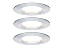Paulmann Einbauspot Nova Plus Coin Starr Set, 3 x 6 W, 2700 K, Silber