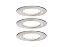 Paulmann Einbauspot Nova Coin 3-Stepdim Starr Set, 18W, 2700K, Eisen