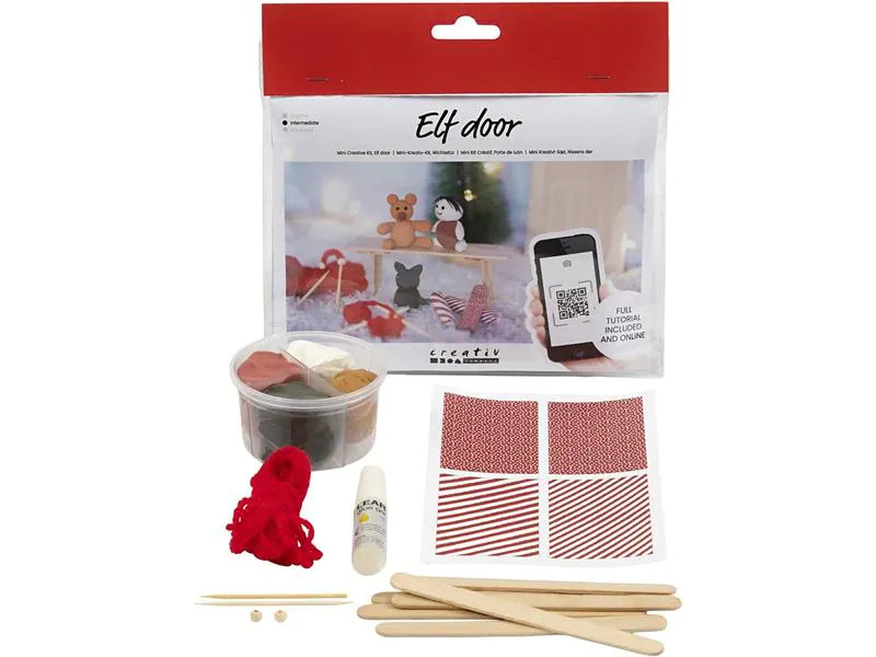 Creativ Company Mini-Utensilien Wichteltür Szene Spielsachen und Stricken
