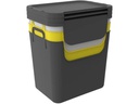Rotho Recyclingbehälter Jive 30 l, Gelb/Schwarz/Weiss