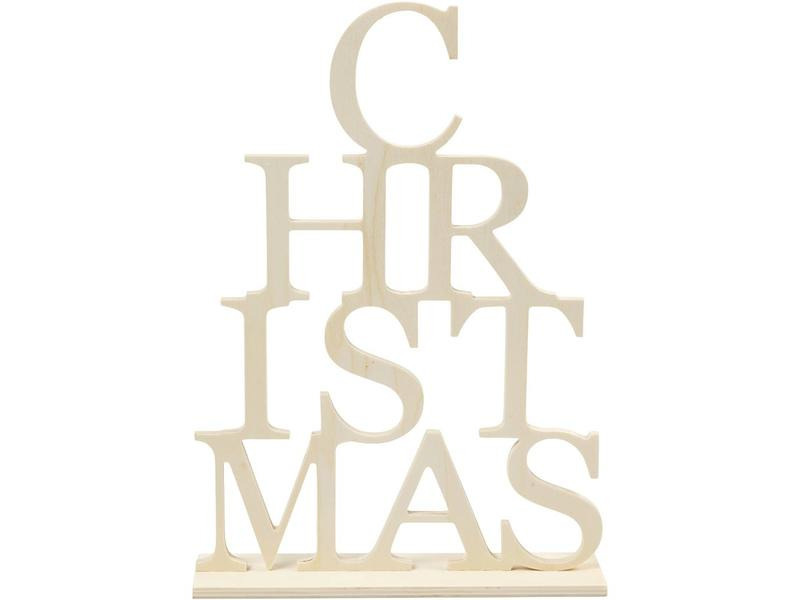 Creativ Company Deko Aufsteller Holz Christmas, 29 x 21 cm