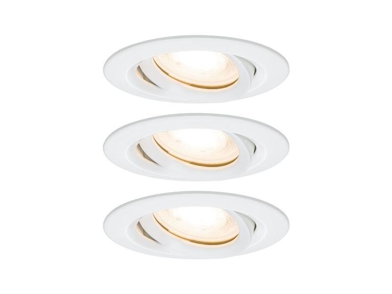 Paulmann Einbauspot Nova Plus Set, 3 x 7 W, 2700 K, Weiss