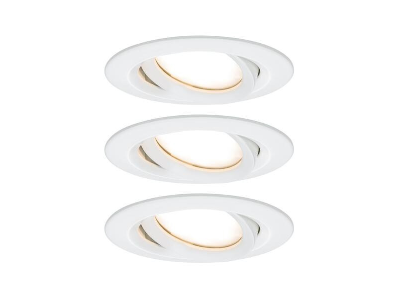Paulmann Einbauspot Nova Plus Coin Set, 3 x 6 W, 2700 K, Weiss