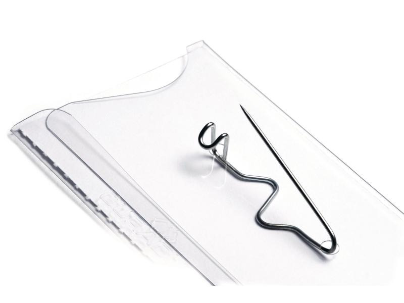 DURABLE Namensschild mit Wellennadel 40 x 75 mm, 100 Stück
