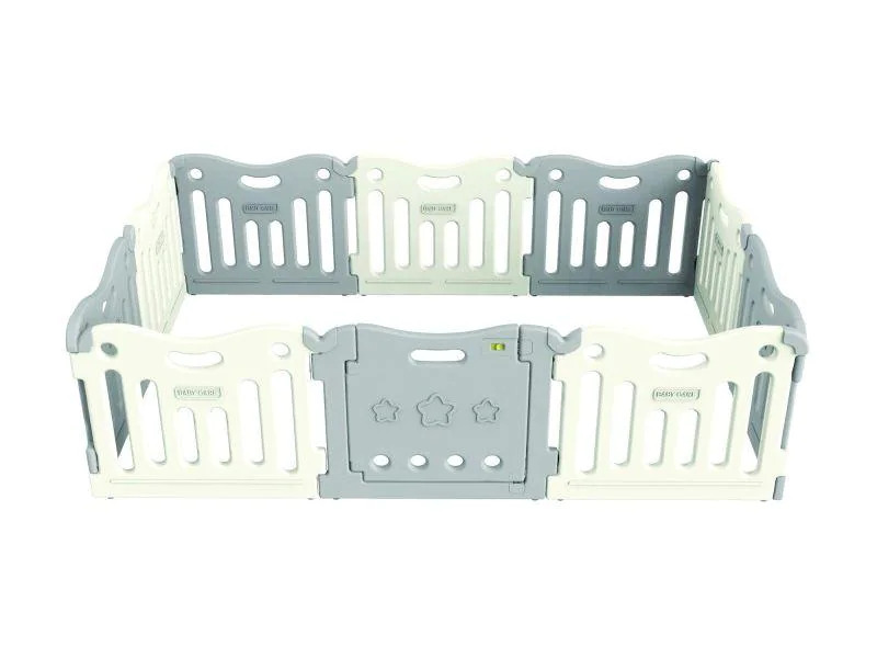 BABY CARE Laufgitter Melange Grey 2.19 m x 1.47 m x 63 cm
