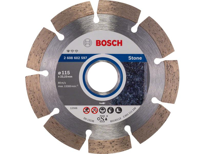 Bosch Professional Diamanttrennscheibe Standard for Stone, 115 x 1.6 x 10 mm