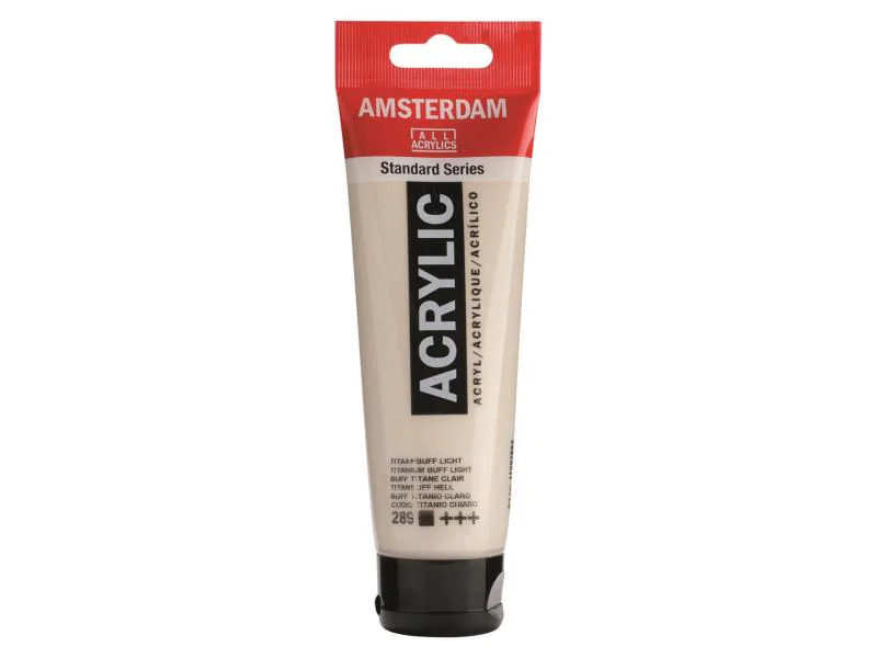 Amsterdam Acrylfarbe Standard 289 Titanbuff deckend, 120 ml