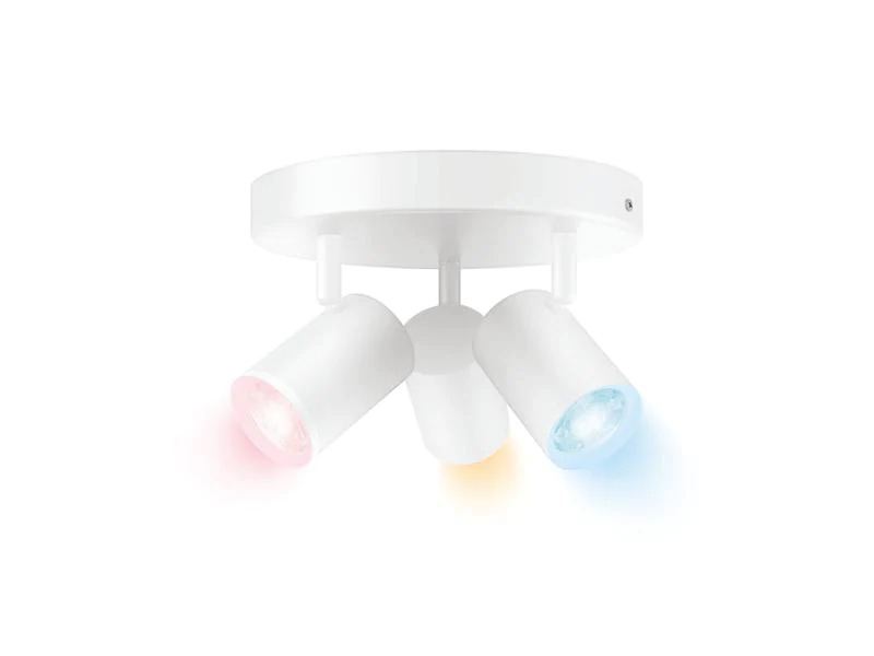 WiZ IMAGEO 3er Spot Tunable White &amp; Color Deckenleuchte Weiss
