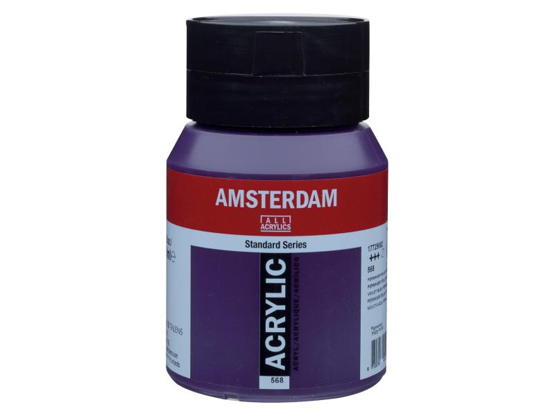 Amsterdam Acrylfarbe Standard 568 Blauviolett halbtransparent, 500 ml