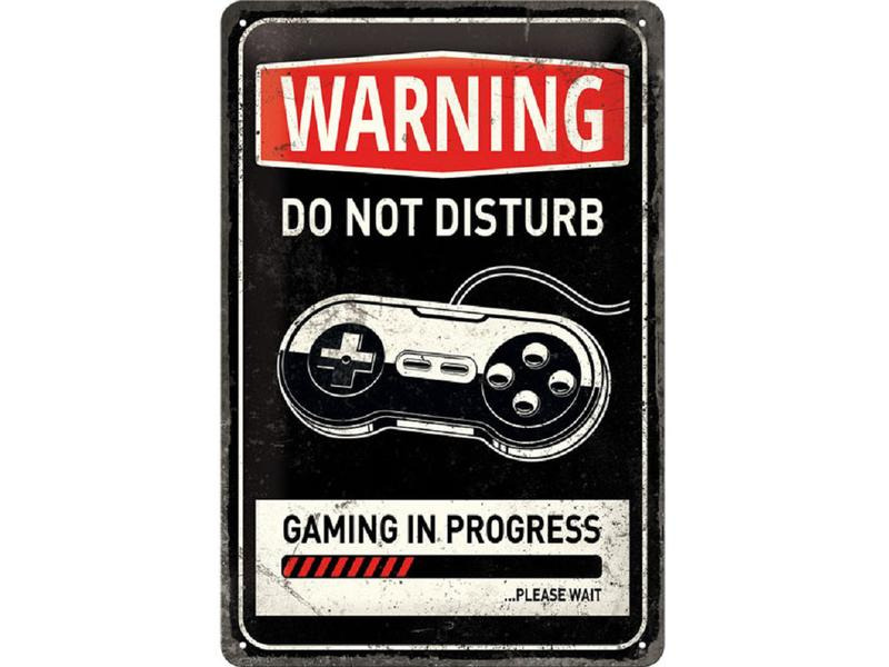 Nostalgic Art Schild Gaming in Progress 20 x 30 cm, Metall