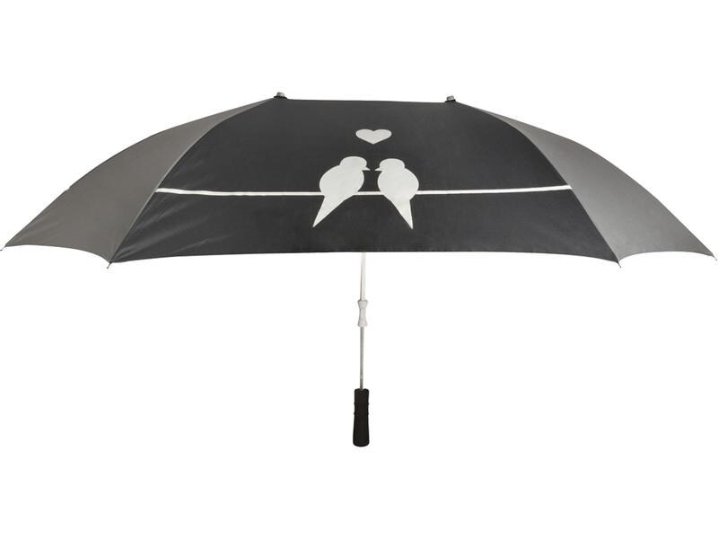 Esschert Design Partner-Regenschirm XL Grau/Schwarz