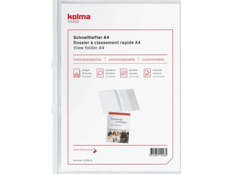 Kolma Schnellhefter A4 Weiss