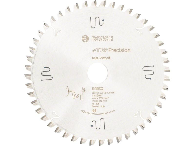 Bosch Professional Kreissägeblatt Best for Wood, 216 x 30 x 2.3 mm, Z 48