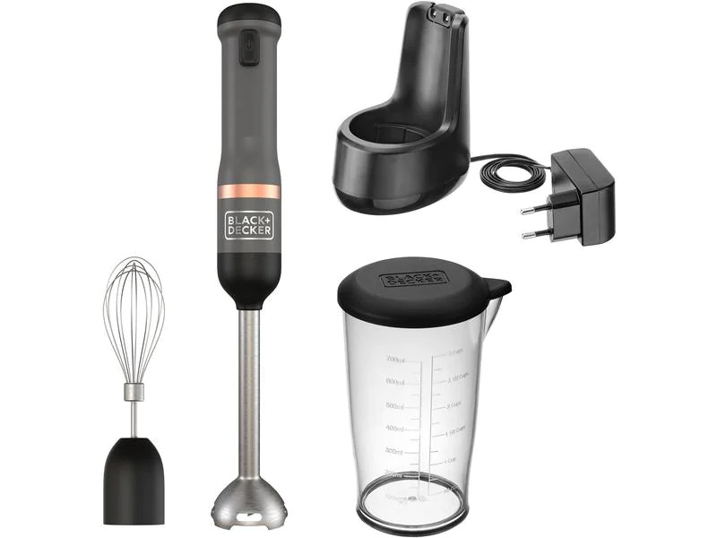 BLACK+DECKER Stabmixer Kitchen Wand Grau, 2-teilig