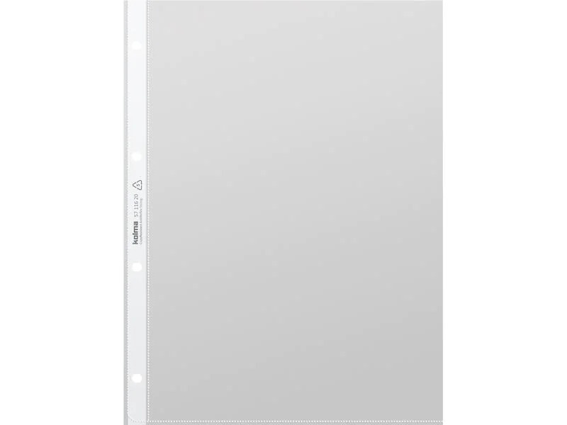 Kolma Zeigetasche A4 genarbt Transparent, 100 Stück