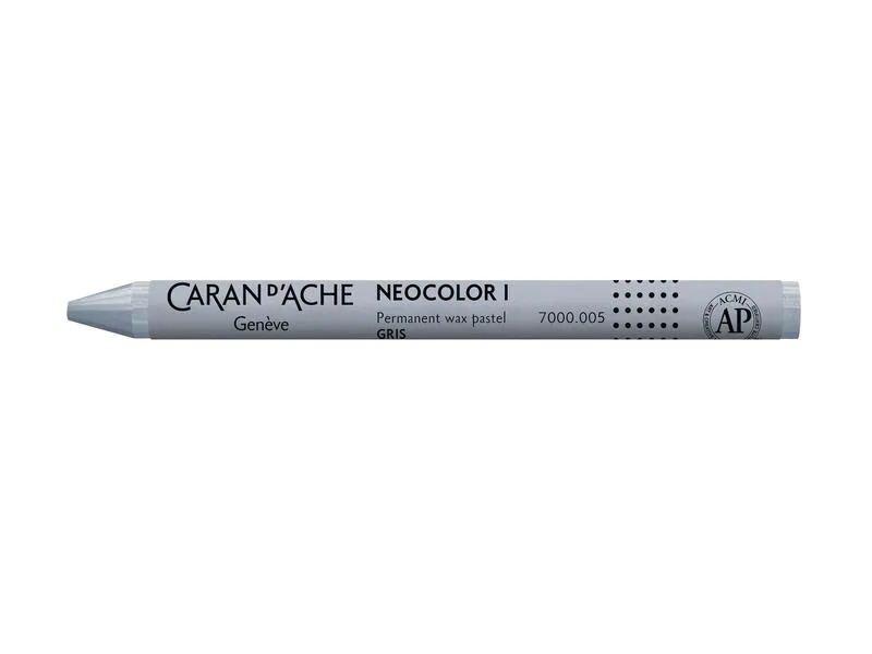 Caran d'Ache Wachsmalstifte Neocolor 1 wasserfest Grau