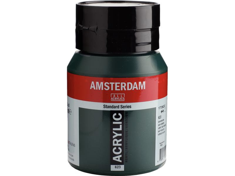 Amsterdam Acrylfarbe Standard 623 Saftgrün halbtransparent, 500 ml