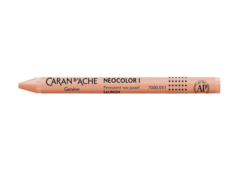 Caran d'Ache Wachsmalstifte Neocolor 1 wasserfest Lachsrot