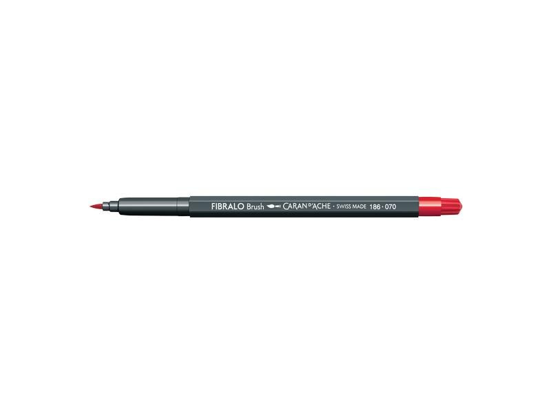 Caran d'Ache Filzstift Fibralo Brush 1 Stück, Scharlachrot