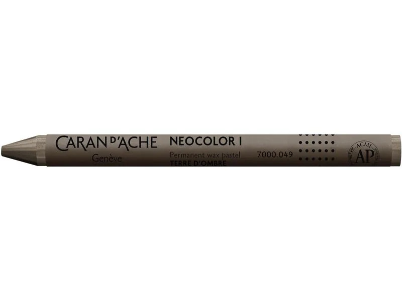 Caran d'Ache Wachsmalstifte Neocolor 1 wasserfest Umbra Natur