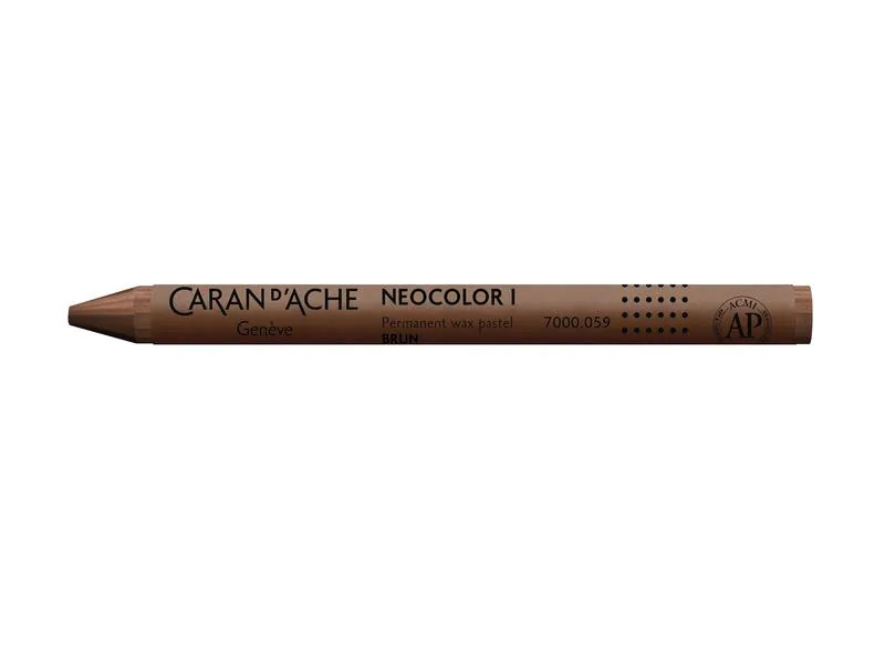 Caran d'Ache Wachsmalstifte Neocolor 1 wasserfest Braun
