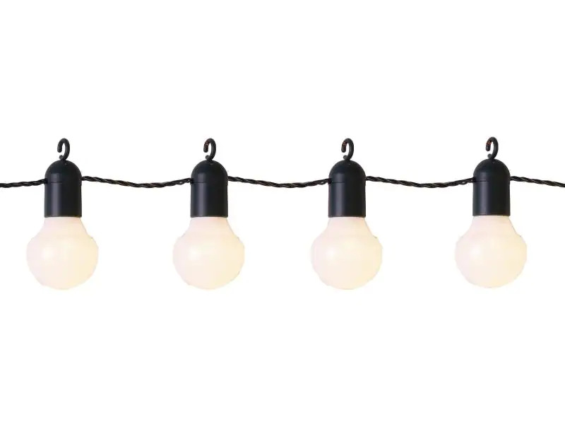 Star Trading Lichterkette Hooky 570 cm, Schwarz/Weiss
