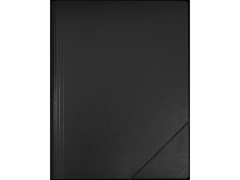 EROLA Gummibandmappe A4 Pressspan Schwarz
